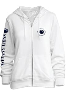 Penn State Nittany Lions Womens White Comfy Long Sleeve Full Zip Jacket