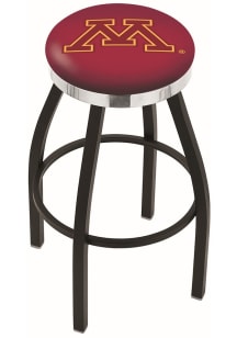 Black Minnesota Golden Gophers Chrome Seat Pub Stool