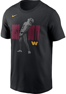 Jayden Daniels Washington Commanders Black Just Do it Short Sleeve Player T Shirt
