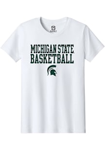 Summit Sportswear Michigan State Spartans Youth White Men's Basketball Short Sleeve T-Shirt