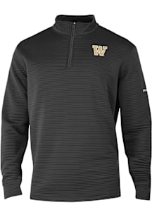 Columbia Washington Huskies Mens Black Pack It Up Long Sleeve Qtr Zip Pullover