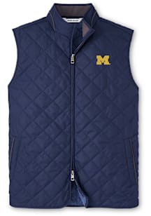Michigan Wolverines Mens Navy Blue Essex Sleeveless Jacket