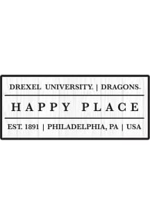 Drexel Dragons White Wood Magnet