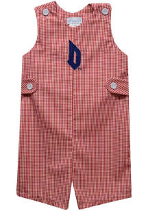 Vive La Fete Duquesne Dukes Toddler Red Gingham Overalls