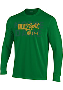 Under Armour Notre Dame Fighting Irish Green Football Football All Fight Performance Long Sleeve T..