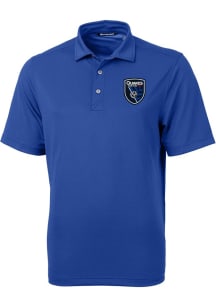 Cutter and Buck San Jose Earthquakes Blue Virtue Eco Pique Big and Tall Polo