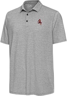 Antigua Arizona State Sun Devils Mens Black Distressed Stripe Short Sleeve Polo