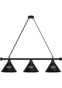 Oklahoma State Cowboys 3 Shade Black Billiard Lamp