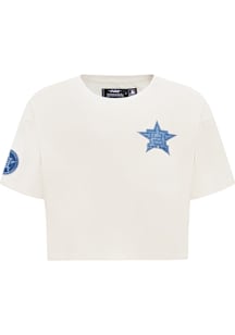 Pro Standard Houston Astros Womens White Varsity Blues Short Sleeve T-Shirt