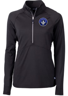 Cutter and Buck Montreal Impact Womens Black Adapt Eco Qtr Zip Pullover