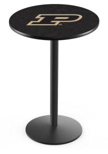 Black Purdue Boilermakers Black Round Base Pub Table