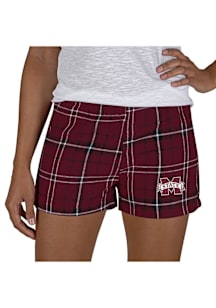 Concepts Sport Mississippi State Bulldogs Womens Black Ultimate Flannel Shorts