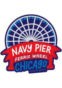 Chicago Navy Pier Ferris Wheel Stickers - Blue