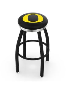 Black Oregon Ducks Chrome Seat Pub Stool