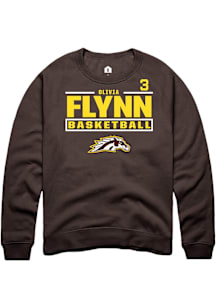 Olivia Flynn Western Michigan Broncos Mens Brown NIL Stacked Box Player Crew