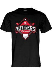 Rutgers Scarlet Knights Big Ten Baseball Short Sleeve T Shirt - Black
