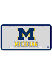 Michigan Wolverines White Block M Team Name Car Accessory License Plate