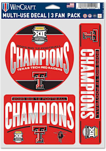 Texas Tech Red Raiders 2025 Big 12 Champions Auto Decal - White