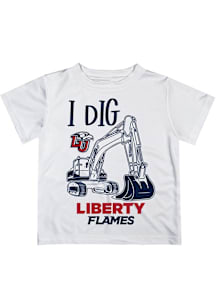 Vive La Fete Liberty Flames Infant Excavator Short Sleeve T-Shirt White