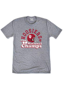 Indiana Hoosiers Youth Grey 2025 College Football National Champions Helmet Short Sleeve T-Shirt