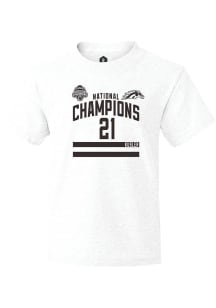 Ryan Kusler Youth White Western Michigan Broncos NIL 2025 National Champions Shirzee Short Sleeve..
