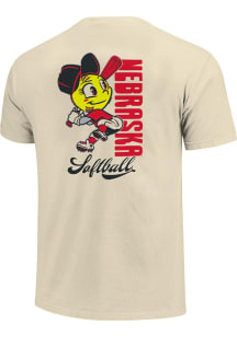 Nebraska Cornhuskers Softball Short Sleeve T Shirt - Ivory