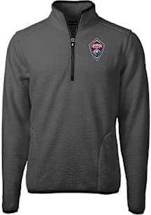 Cutter and Buck Colorado Rapids Mens Graphite Cascade Sherpa Long Sleeve Qtr Zip Pullover