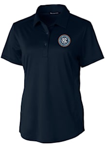 Cutter and Buck New York City FC Womens Navy Blue Prospect Short Sleeve Polo Shirt