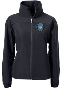 Cutter and Buck Charlotte FC Womens Black Charter Eco Light Weight Jacket