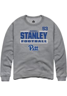 Kendall Stanley Rally Mens Graphite Pitt Panthers NIL Stacked Box Player Crew