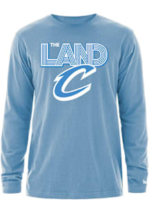 New Era Cleveland Cavaliers Light Blue City Edition Long Sleeve T Shirt