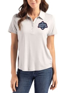 Cutter and Buck UConn Huskies Womens Ash 2025 National Champions Coastline Eco Short Sleeve Polo S..