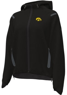 Womens Iowa Hawkeyes Black Under Armour Woven Long Sleeve Full Zip Jacket