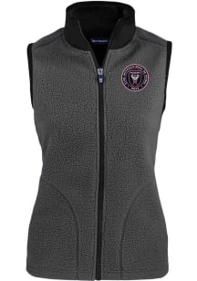 Cutter and Buck Inter Miami CF Womens Graphite Cascade Sherpa Vest