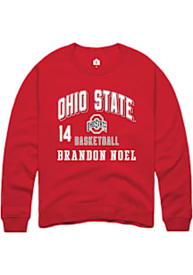 Brandon Noel Ohio State Buckeyes Mens Red NIL Arch Logo Player Crew