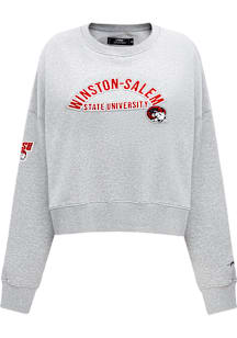 Pro Standard Winston-Salem State University Womens Grey Classic Crew Sweatshirt