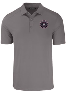 Cutter and Buck Inter Miami CF Mens Graphite Forge Recycled Short Sleeve Polo