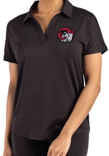 Cutter and Buck Winston-Salem State University Womens Black Coastline Short Sleeve Polo Shirt