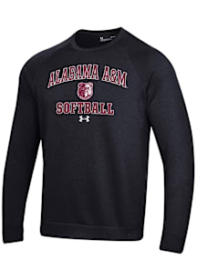 Under Armour Alabama A&M Bulldogs Mens Black Softball Rival Long Sleeve Crew Sweatshirt