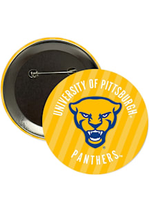 Pitt Panthers 3" Stripes Button - Navy Blue