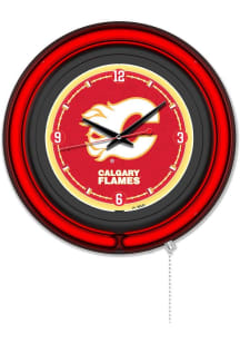 Calgary Flames Double Neon Wall Clock