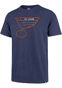 47 St Louis Blues Blue Vintage Bleacher Grit Scrum Short Sleeve Fashion T Shirt