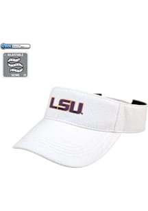 LogoFit LSU Tigers Mens White Slice Adjustable Visor