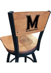 Brown Maryland Terrapins Maple Seat Maple Back Swivel Pub Stool