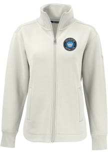 Cutter and Buck Charlotte FC Womens White Roam Light Weight Jacket