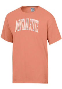 ComfortWash Montana State Bobcats Orange Arch  Garment Dyed Short Sleeve T Shirt
