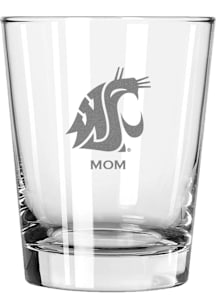 Washington State Cougars Mom 15oz Rock Glass - White