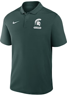 Nike Michigan State Spartans Mens Green Alumni Short Sleeve Polo