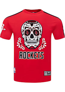 Pro Standard Houston Rockets Red Sugar Skull Short Sleeve Fashion T Shirt