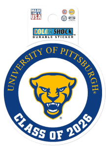 Blue Pitt Panthers Class of 2026 Durable Stickers